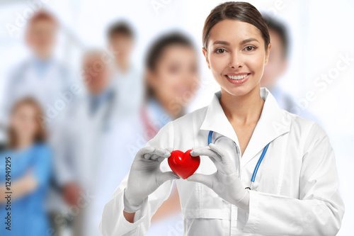Young female doctor with re...