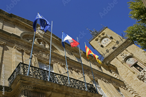 Photos flags n clock-tower