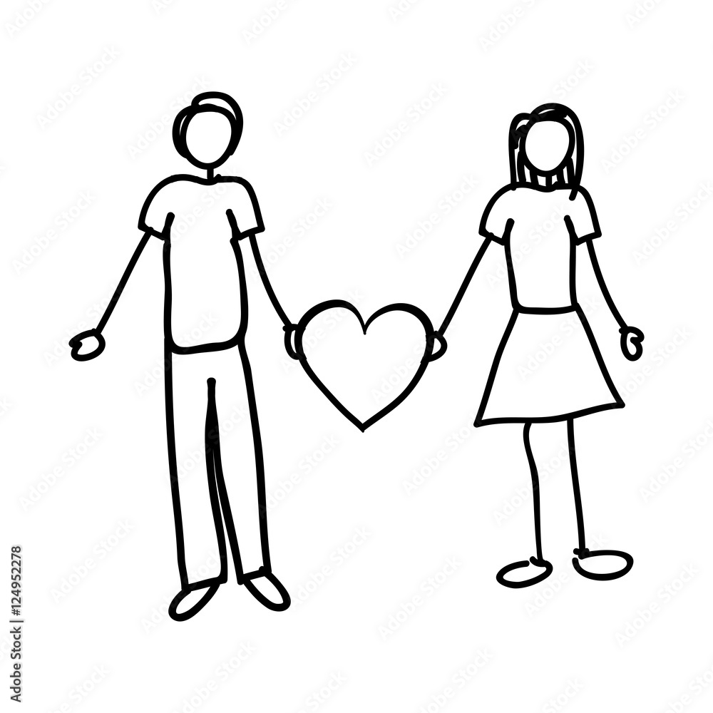 man and woman holding heart cartoon icon image vector illustration design man and woman holding heart cartoon icon image vector illustration design