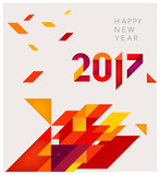 New Year 2017 Geometric abstract background