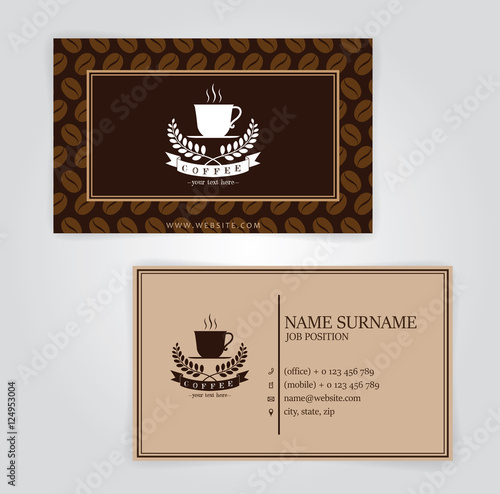 business card coffee template, For Coffee shop