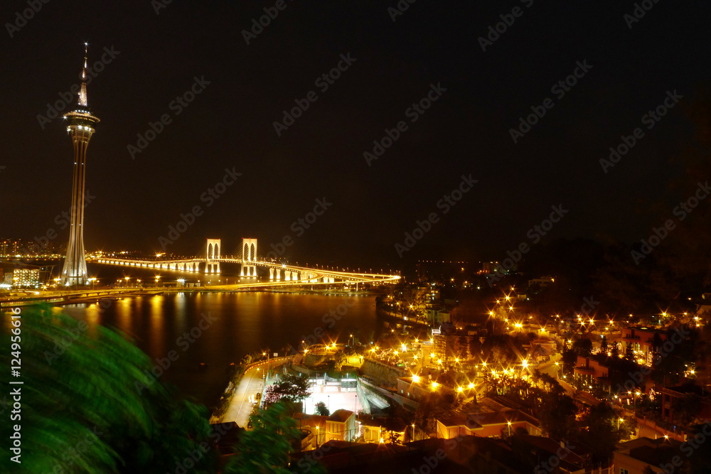 The night view of Macau