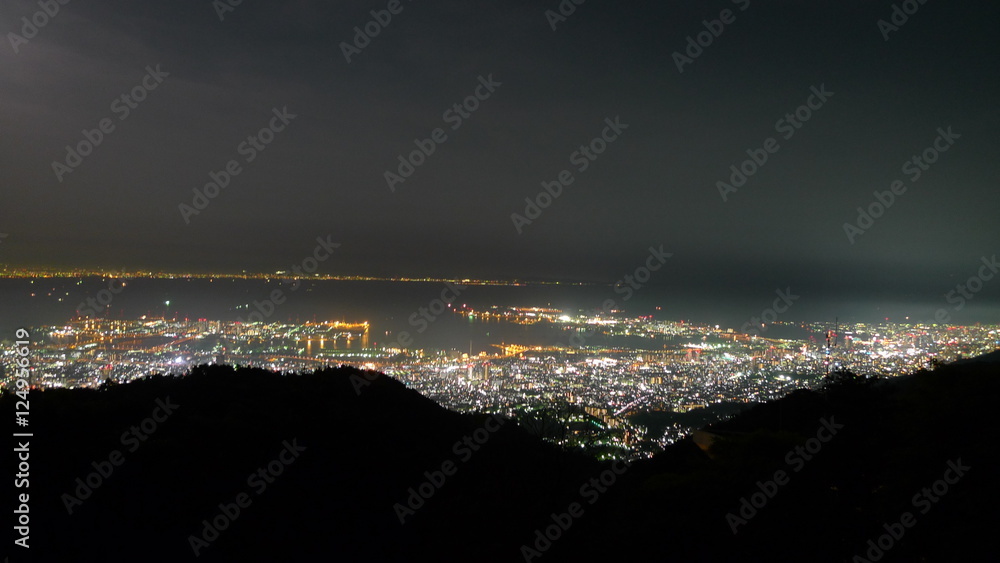 The night view of Kobe