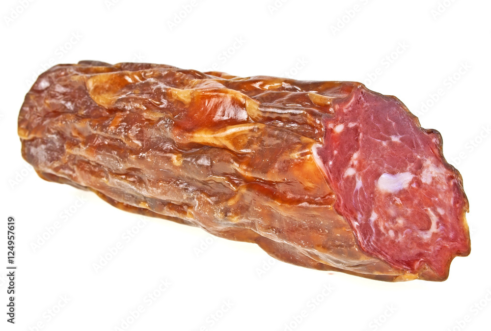 Fototapeta premium Fresh sausage isolated on white background