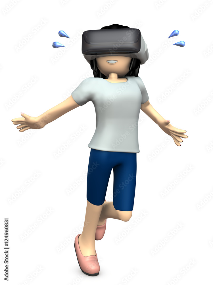 バーチャルリアリティ空間で興奮する女性 Stock イラスト Adobe Stock バーチャルリアリティ空間で興奮する女性 Stock イラスト Adobe Stock