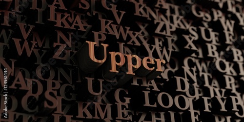 Upper - Wooden 3D rendered letters/message. Can be used for an online banner ad or a print postcard.