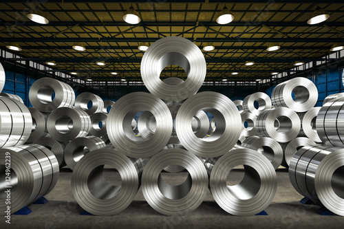 roll of steel sheet in factory photo