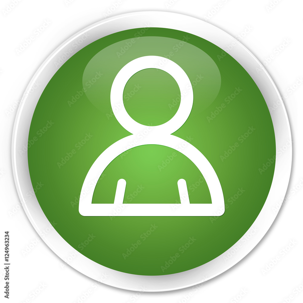 Member icon soft green glossy round button Member icon soft green glossy round button