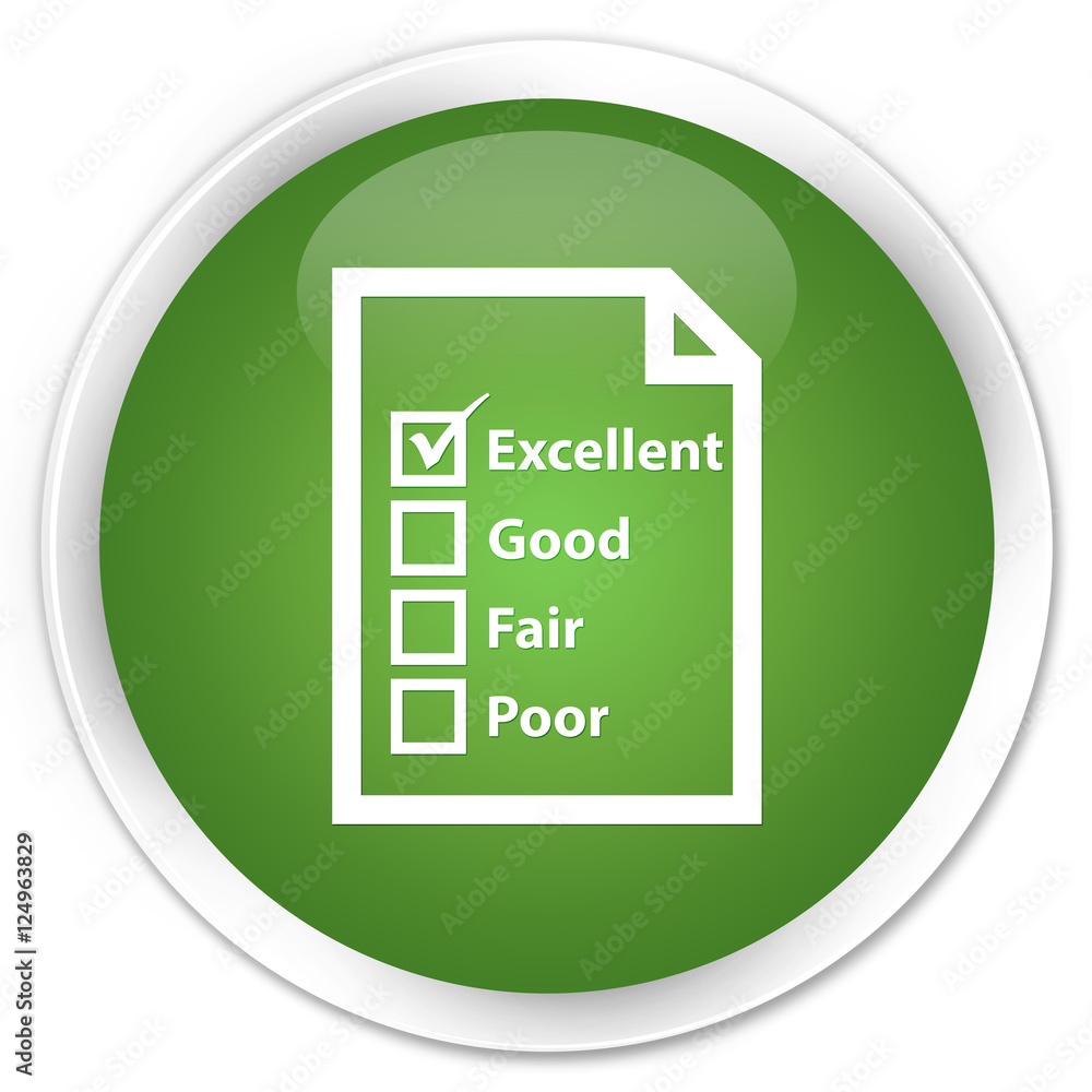 Questionnaire icon soft green glossy round button Questionnaire icon soft green glossy round button