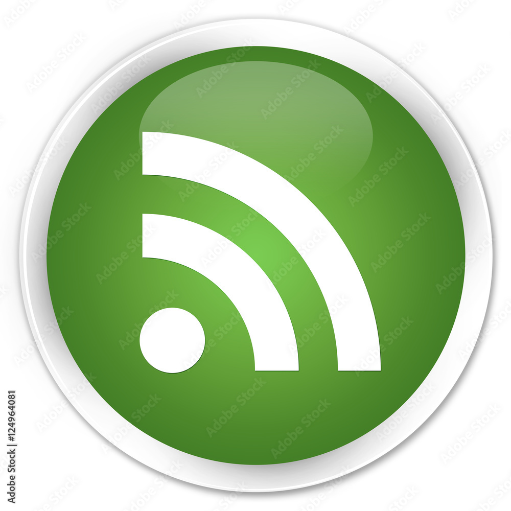 RSS icon soft green glossy round button RSS icon soft green glossy round button