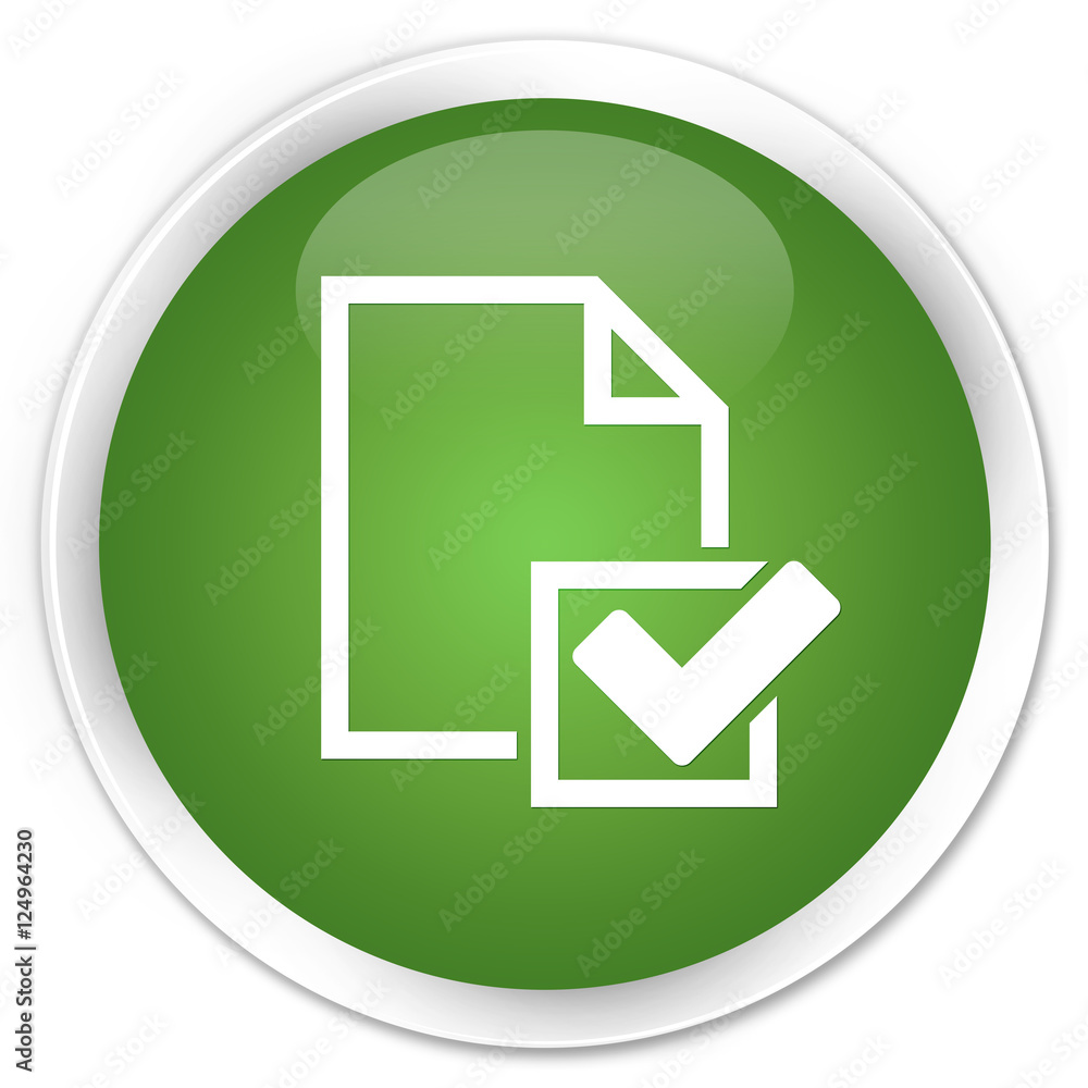 Checklist icon soft green glossy round button Checklist icon soft green glossy round button