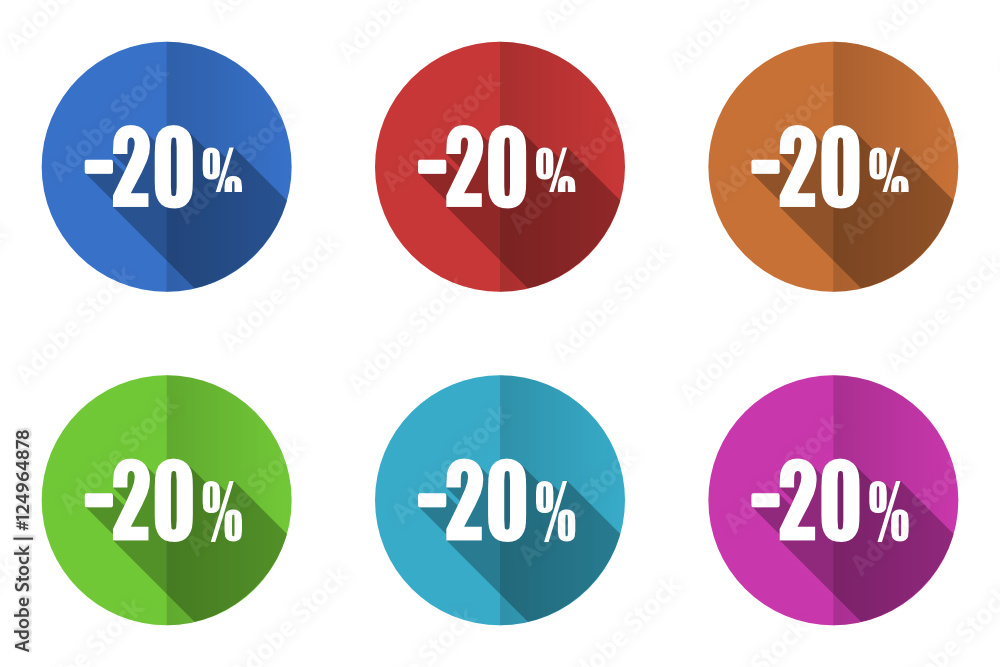 Flat design vector icon set Flat design vector icon set