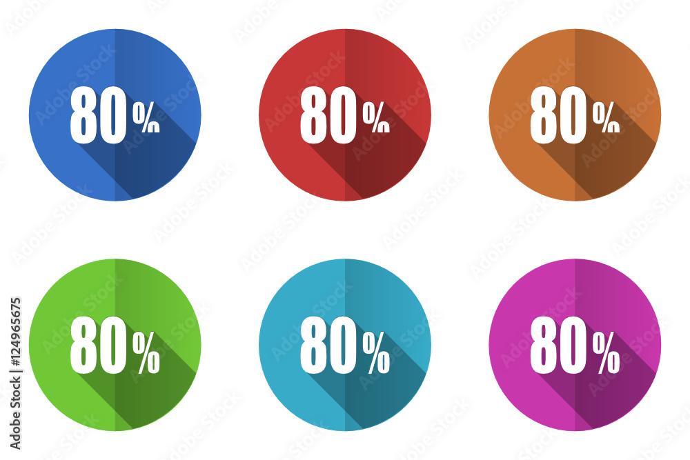 Flat design promotion vector icons Flat design promotion vector icons