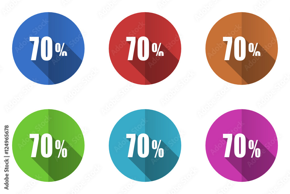 Flat design promotion vector icons Flat design promotion vector icons