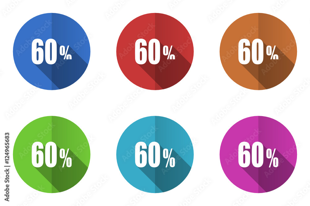 Flat design promotion vector icons Flat design promotion vector icons