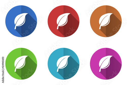 Flat design ecology vector icons