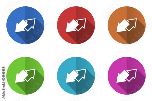 Flat design exchange vector icons