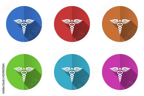 Flat design emergency vector icons