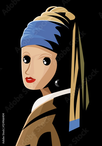 girl with a pearl earring cartoon