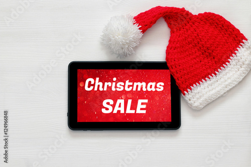 On line christmas holiday shopping concept