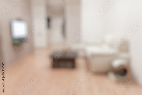 blurred living room