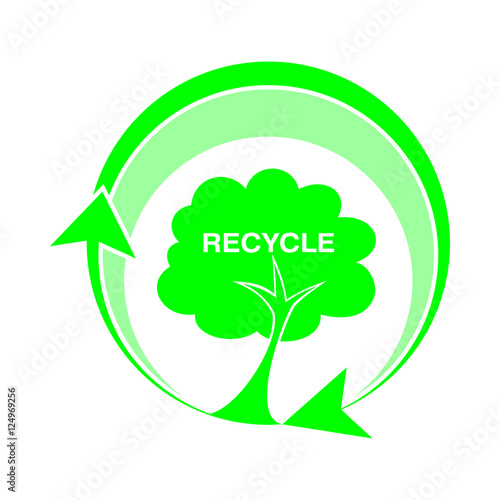 logo recycle ,tree icons vector illustration