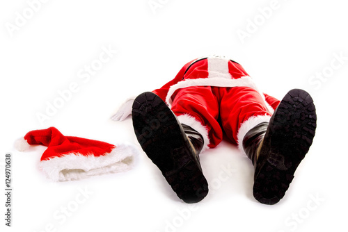 Nikolaus / Weihnachtsmann mit Burnout – fix und fertig