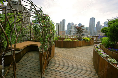 rooftop garden cityscape © danheller