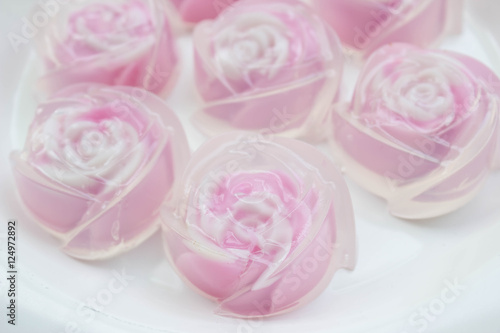 sweet  jelly in rose shape