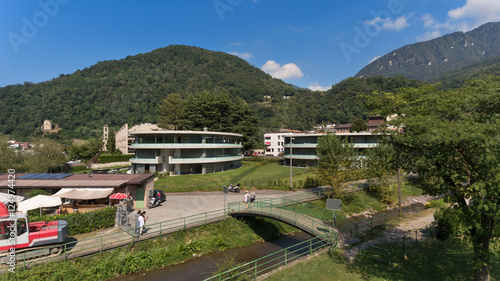 modern buildings, aerial view.  .Architect Davide Macullo.  photo