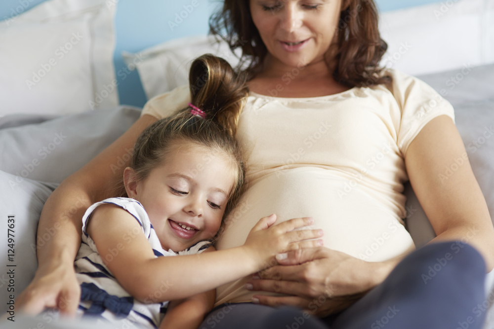 Funny time of mom and her little daughter. Funny time of mom and her little daughter.