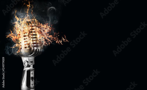 Burning microphone