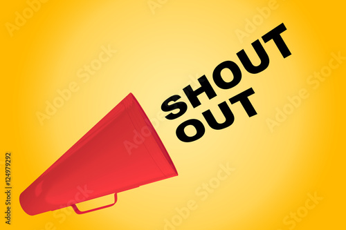 Canvas Print Shout Out concept