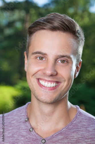 portrait of a boy in park