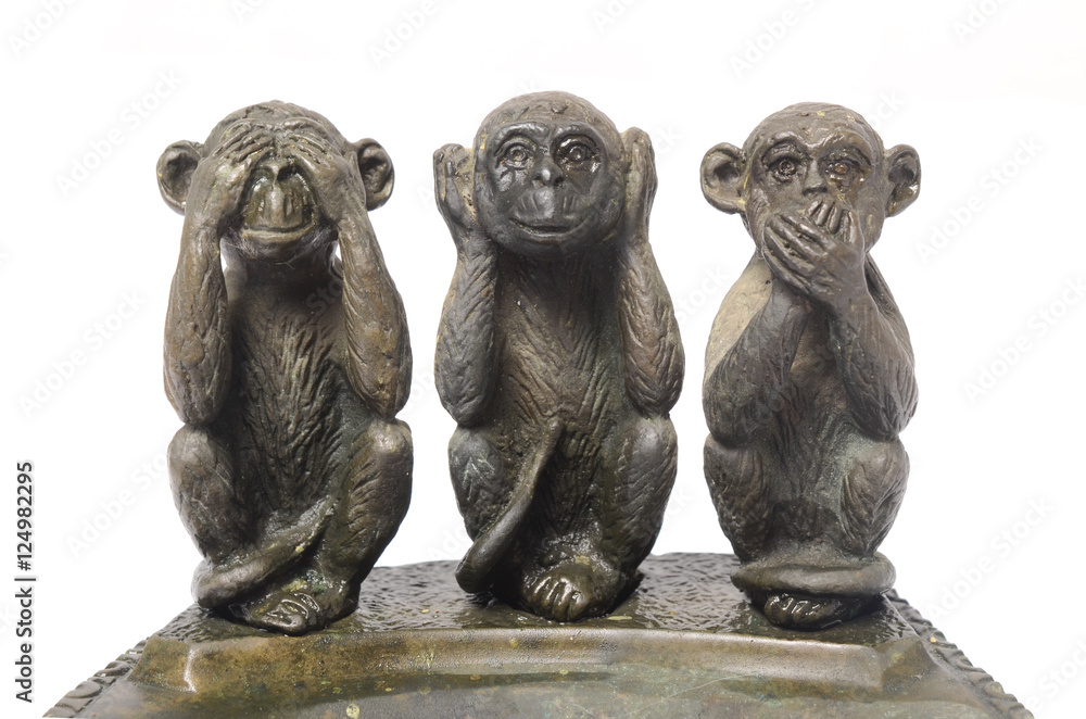 Three Monkeys Sculpture Hear Speak see