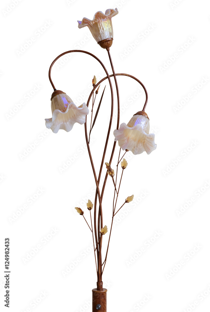 Fotografie decorative lamp flower isolated on white