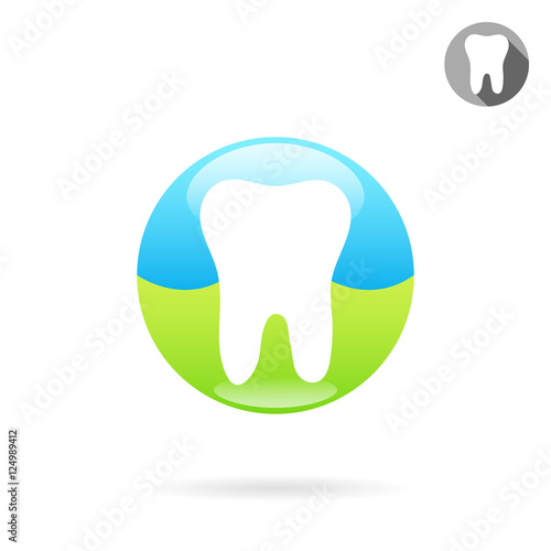 Tooth medical icon, concept of a healthy teeth