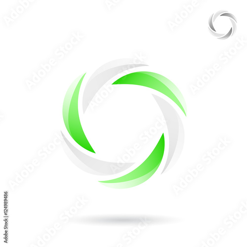 Bright segmented circle shape