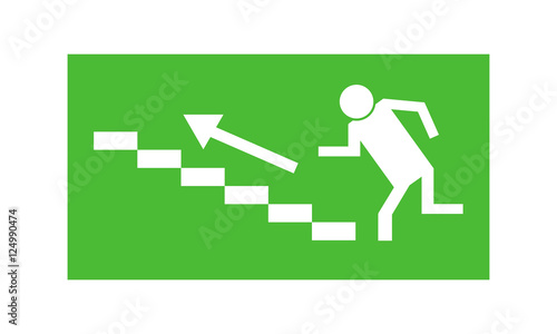 Pictograph man climbing stairs