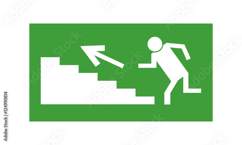 Pictograph man climbing stairs