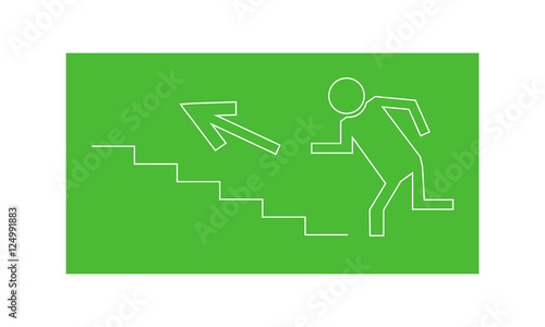 Pictograph man climbing stairs