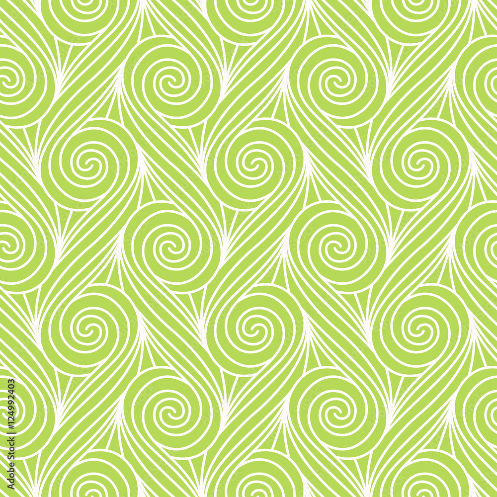Repeating linear swirls seamless pattern