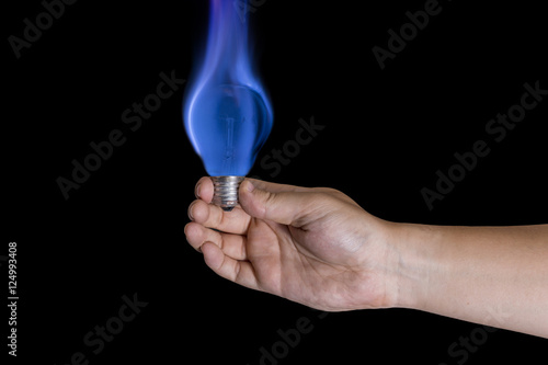 Blue flame lightbulb