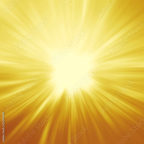 bright sunbeams, shiny summer background with vibrant yellow & o