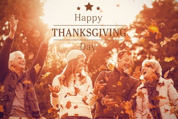 Composite image of happy thanksgiving