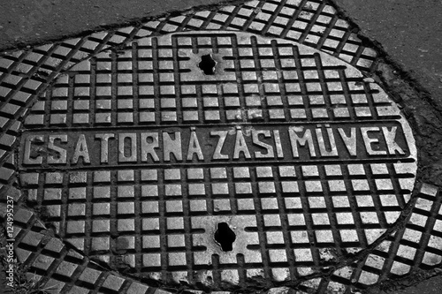 Photography budapest manhole covers 05 bw