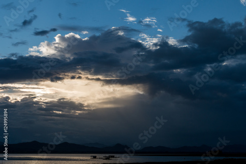 dark storm clouds before rain