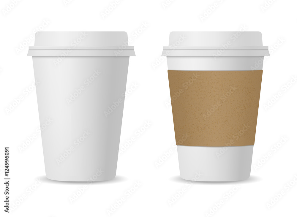 Realistic coffee cup set mockup Realistic coffee cup set mockup