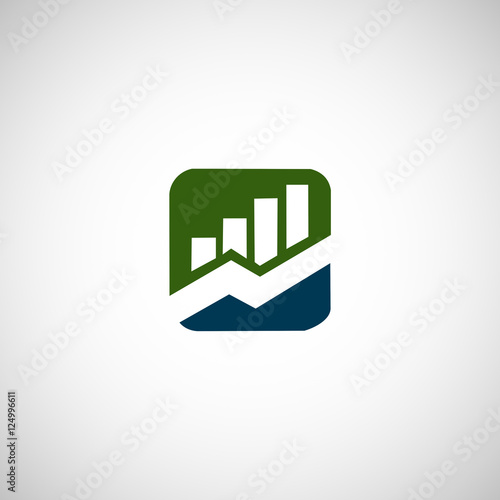 Vector growing graph logo