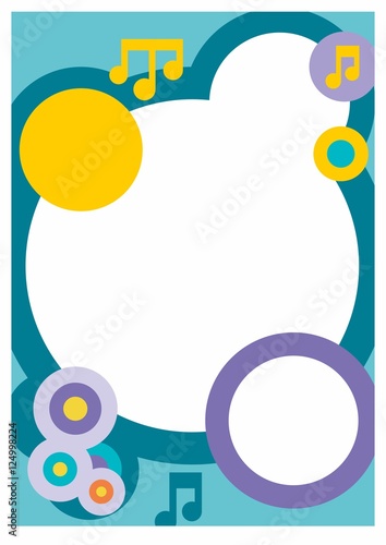 Music Concert Poster Blank Concentric Circle Vector Design